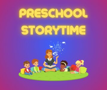 Preschool Storytime Ages: 3-5 When: Thursdays @ 10:30 am Drop in Event Stories, Songs and Crafts.