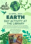 22 April, 2024 Earth day activity at the library create whatever you like all day long at the library, with all the weird and wonderful bits and bobs we have taking up space in our program cupboards and recycle bin leave your creation on display for the week for a chance to win these amazing books